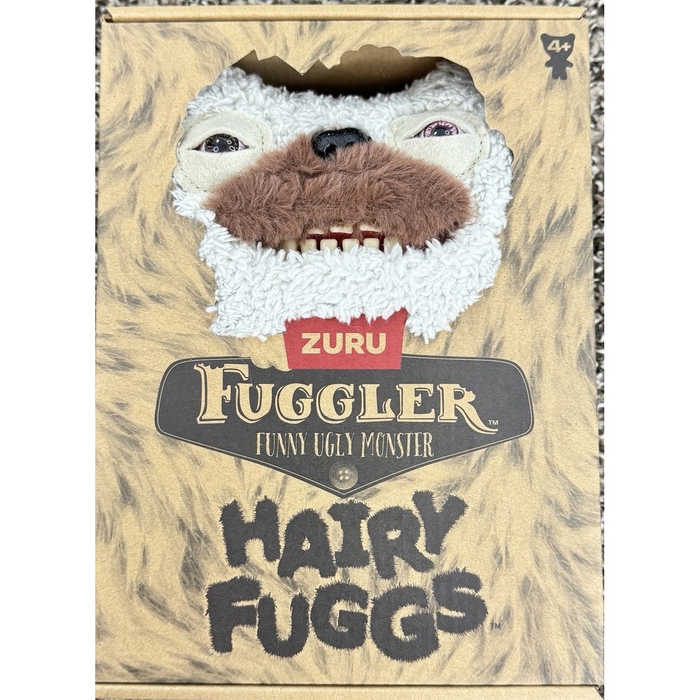 ZURU Fuggler Hairy Fuggs Old Tooth Moustache Plush Toy NIB Monster